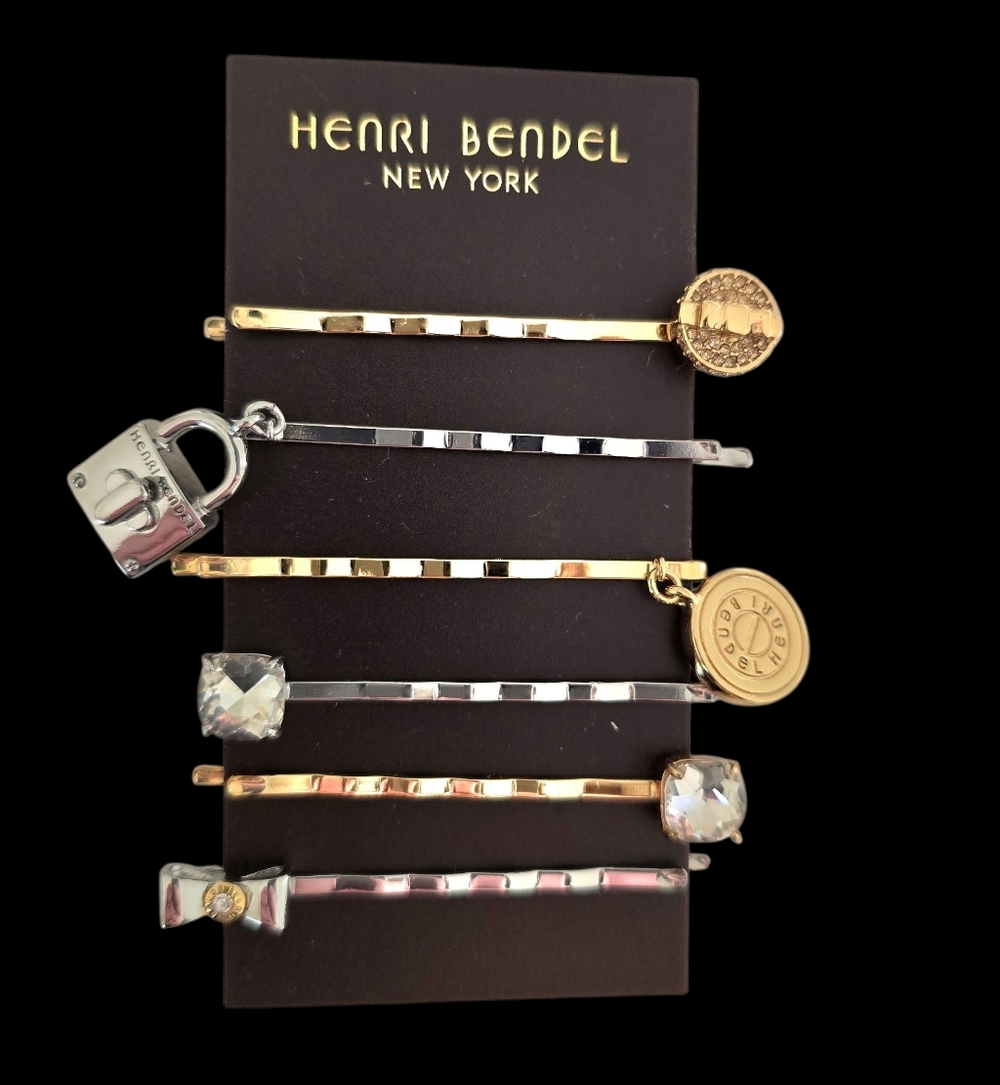 Henri Bendel Gold and Silver Charm Hair Clips